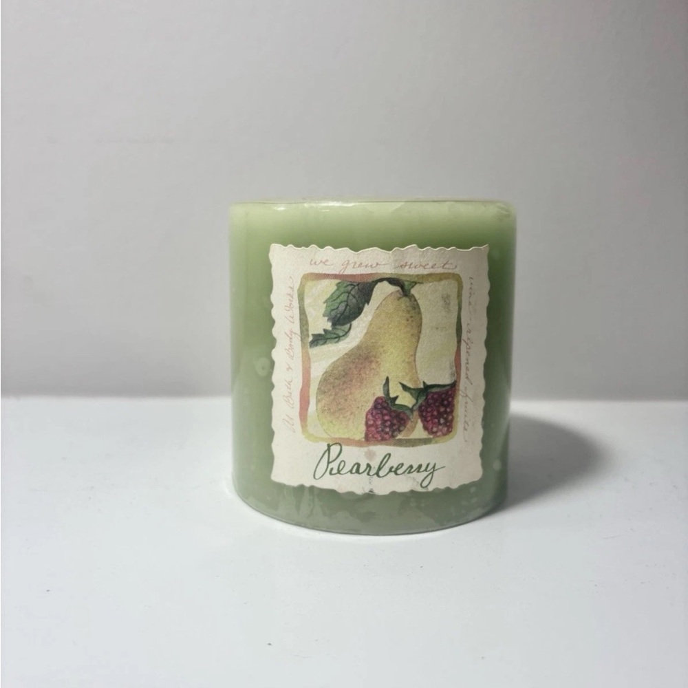 Bath and Body Works Pearberry Scented Candle Vintage Sealed 3 x 3 New